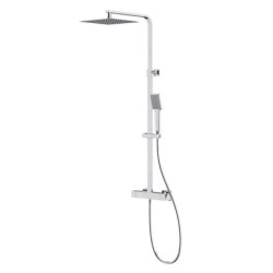 Cersanit City - Set de douche avec thermostat, 25x25 cm, chrome S951-341