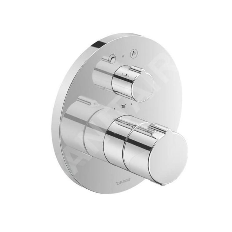 Duravit C.1 - Mitigeur thermostatique de baignoire encastré, pour 2 sorties, chrome C15200014010