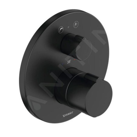 Duravit C.1 - Mitigeur thermostatique de baignoire encastré, pour 2 sorties, noir mat C15200014046
