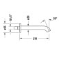 Duravit C.1 - Bec déverseur de baignoire, chrome C15240010010