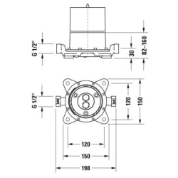 Duravit Accessoires - Corps d'encastrement pour les mitigeurs au sol GK5900003000