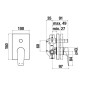 Jika Cubito-N - Mitigeur de douche encastrable, chrome H3211X60040001