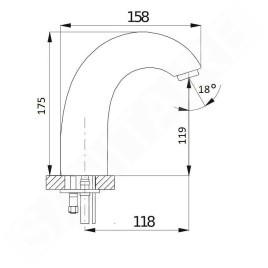 Jika Sensor - Mitigeur de lavabo électronique, alimentation par piles, chrome H3151T20043211