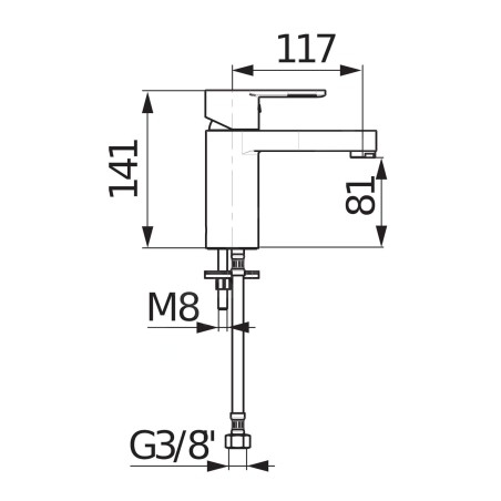 Jika Mio-N - Mitigeur de lavabo, chrome H3111V10041101