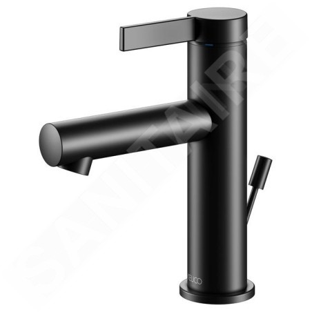 Keuco IXMO - Mitigeur de lavabo avec vidage, noir mat 59502371000