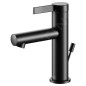 Keuco IXMO - Mitigeur de lavabo avec vidage, noir mat 59502371000