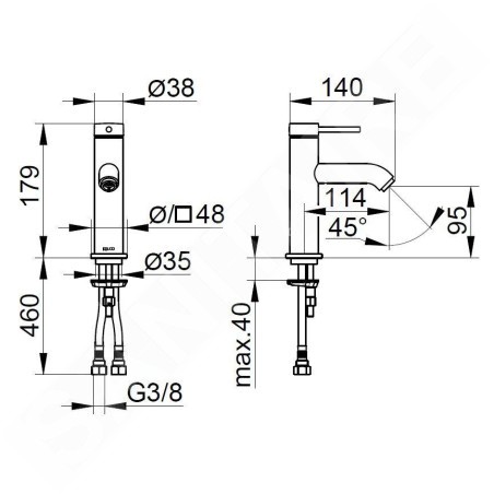 Keuco IXMO - Mitigeur de lavabo, chrome 59502012100