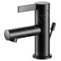 Keuco IXMO - Mitigeur de lavabo avec vidage, noir mat 59504371000