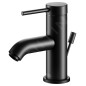 Keuco IXMO - Mitigeur de lavabo avec vidage, noir mat 59504372000