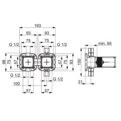 Hansa Matrix - Corps d’encastrement DN15 44010100