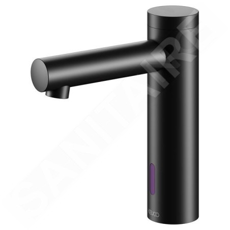 Keuco IXMO - Mitigeur de lavabo électronique avec contrôle de la température, alimentation réseau, noir mat 59512371100