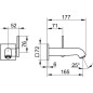 Keuco IXMO - Mitigeur de lavabo encastré, chrome 59516010202