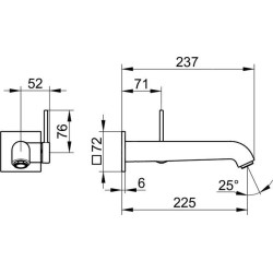 Keuco IXMO - Mitigeur de lavabo encastré, chrome 59516011202