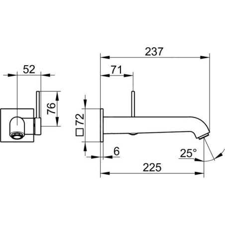Keuco IXMO - Mitigeur de lavabo encastré, chrome 59516011202