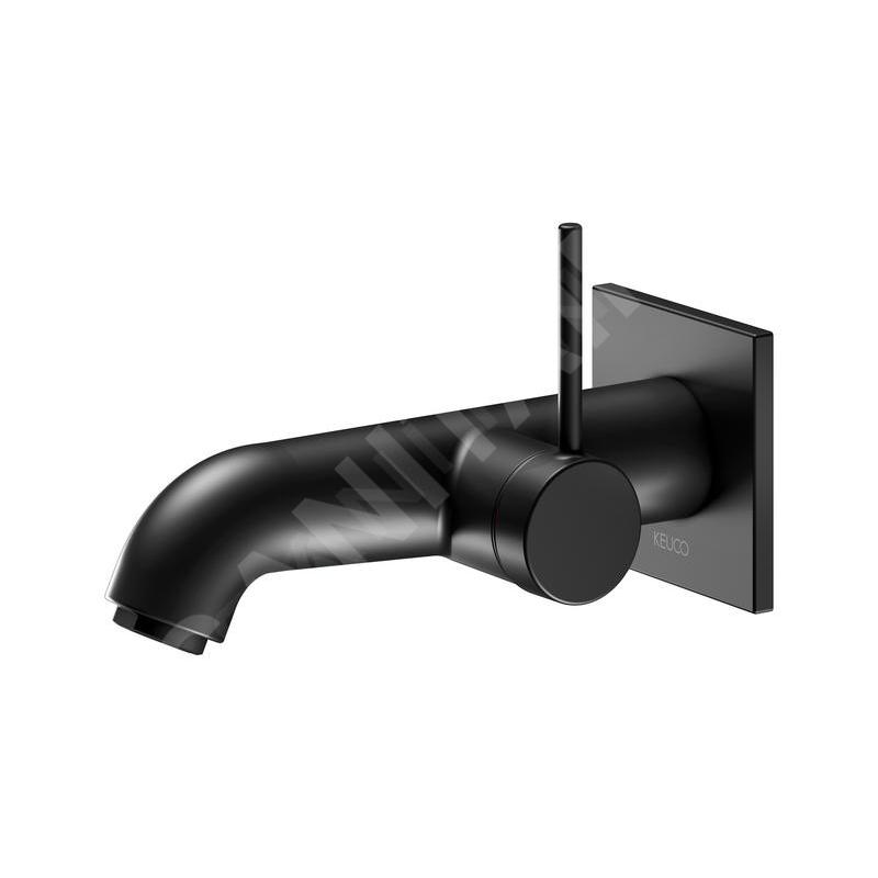 Keuco IXMO - Mitigeur de lavabo encastré, noir mat 59516370202