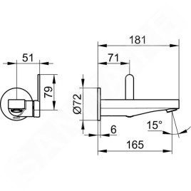 Keuco IXMO - Mitigeur de lavabo encastré, noir mat 59516370301