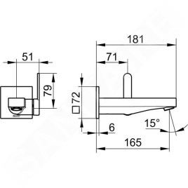 Keuco IXMO - Mitigeur de lavabo encastré, noir mat 59516370302