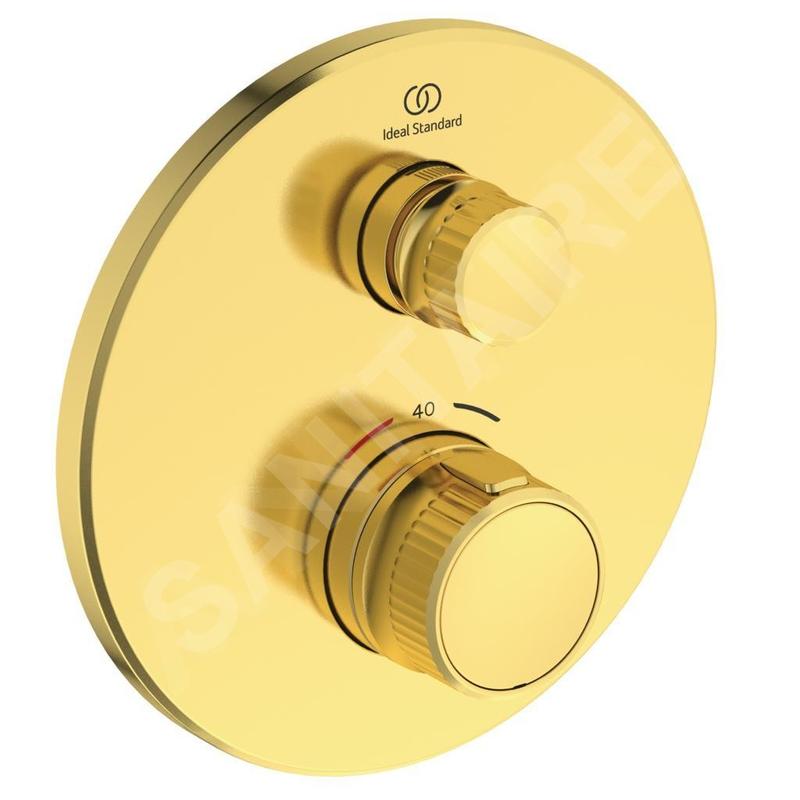 Ideal Standard CeraTherm Navigo - Mitigeur de douche thermostatique encastré, Brushed Gold A7295A2