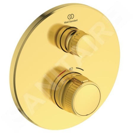 Ideal Standard CeraTherm Navigo - Mitigeur de douche thermostatique encastré, Brushed Gold A7295A2