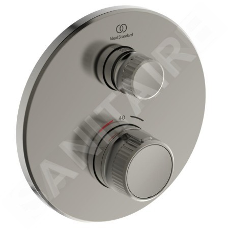 Ideal Standard CeraTherm Navigo - Mitigeur de douche thermostatique encastré, Silver Storm A7295GN