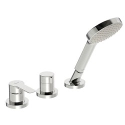 Hansa Ligna - Mitigeur pour montage sur bord de baignoire, installation 3 trous, chrome 06439473