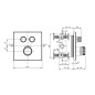 Ideal Standard CeraTherm Navigo - Mitigeur de douche thermostatique encastré pour 2 sorties, Silver Storm A7302GN
