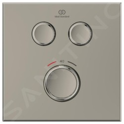 Ideal Standard CeraTherm Navigo - Mitigeur de douche thermostatique encastré pour 2 sorties, Silver Storm A7302GN