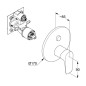 Kludi Pure&Solid - Mitigeur encastré pour 2 sorties, chrome 346590575