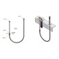 Sapho Set - Set de flexibles de douches extractibles de baignoire, chrome FLE18