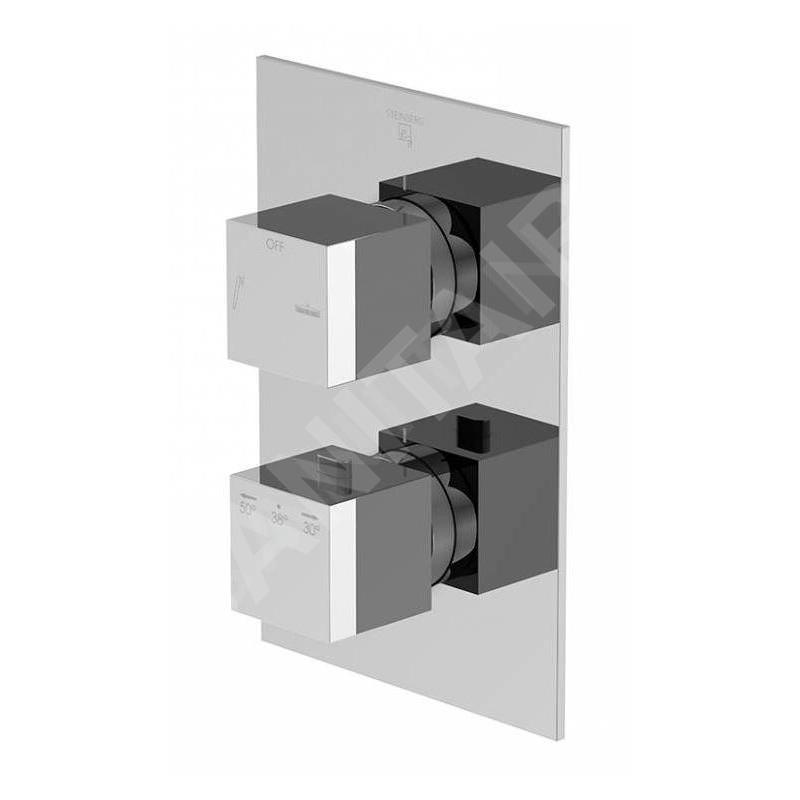 Steinberg 160 - Mitigeur thermostatique encastré pour 2 appareils, chrome 160 4133 3