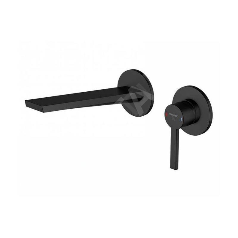 Steinberg 260 - Mitigeur de lavabo encastré, installation 2 trous, noir mat 260 1814 3 S