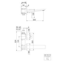 Steinberg 260 - Mitigeur de lavabo encastré, installation 2 trous, or rose 260 1814 3 RG