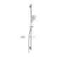 Hansa Activejet - Set de douche avec flexible, barre et douchette, 3 jets, chrome 84370230