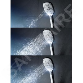 Hansa Activejet - Set de douche avec flexible, barre et douchette, 3 jets, chrome 84370230