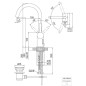 Steinberg 100 - Mitigeur de lavabo avec vidage, noir mat 100 1500 S