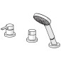 Hansa Ronda - Mitigeur pour montage sur bord de baignoire, installation 3 trous, chrome 03419473 Hansa Ronda - Mitigeur pour montage sur bord de baignoire, installation 3 trous, chrome 03419473