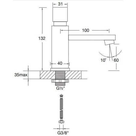 Steinberg 160 - Robinet de lavabo, chrome 160 2500