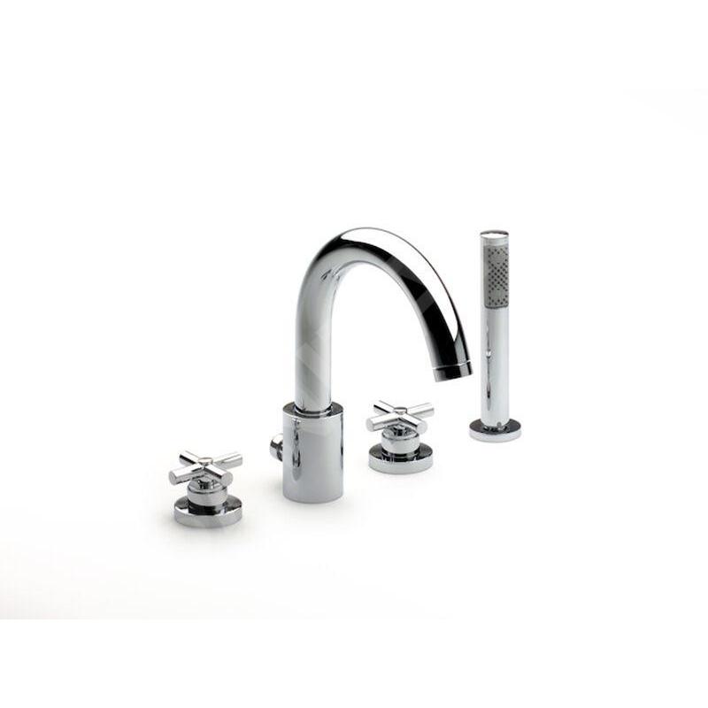 Roca Loft - Mitigeur sur le bord de baignoiregoire, installation 4 trous, chrome A5A0943C00