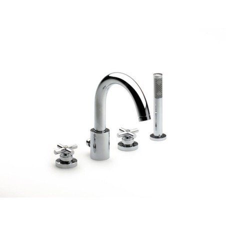 Roca Loft - Mitigeur sur le bord de baignoiregoire, installation 4 trous, chrome A5A0943C00