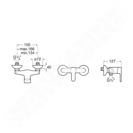 Roca Arola - Mitigeur de douche, chrome A5A216AC0K