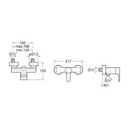 Roca L20 - Mitigeur de douche, chrome A5A2109C00