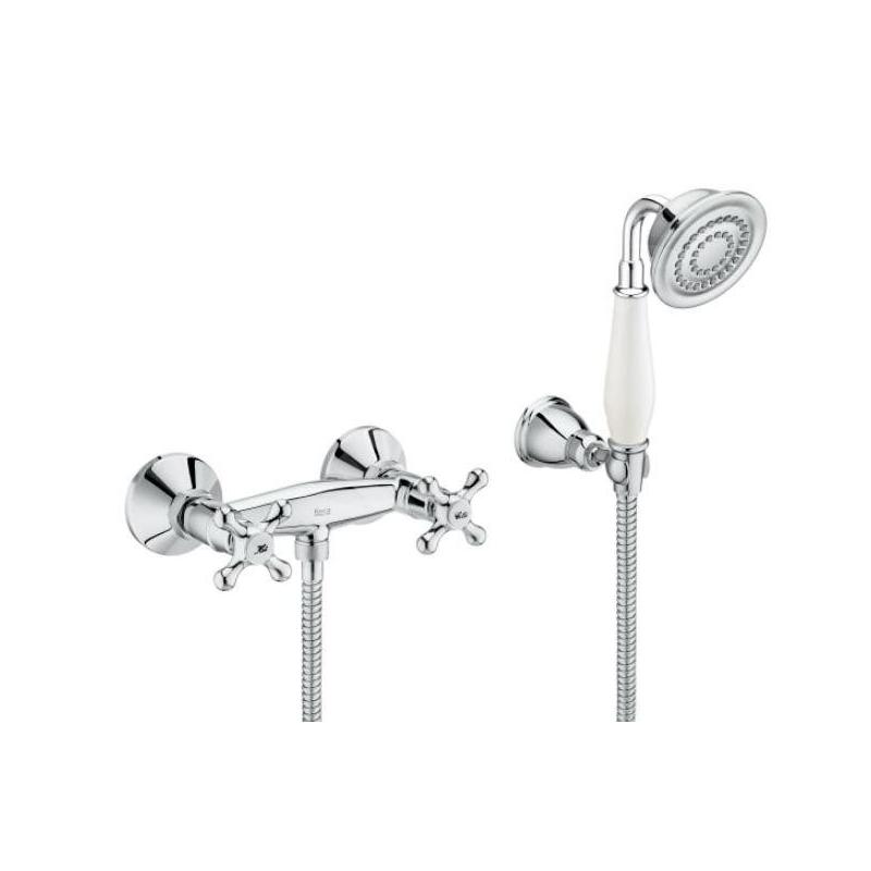Roca Carmen - Ensemble de douche avec mitigeur, 1 jet, chrome A5A204BC00