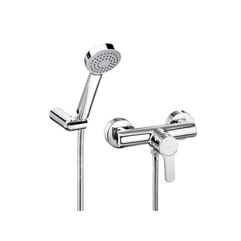 Roca L20 - Ensemble de douche avec mitigeur, 1 jet, chrome A5A2009C02