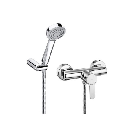 Roca L20 - Ensemble de douche avec mitigeur, 1 jet, chrome A5A2009C02