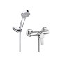 Roca L20 - Ensemble de douche avec mitigeur, 1 jet, chrome A5A2009C02