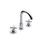Roca Loft - Mitigeur de lavabo avec vidage, installation 3 trous, chrome A5A4443C00