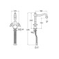 Roca Carmen - Mitigeur de lavabo avec vidage Click-Clack, chrome A5A384BC00