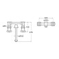 Roca Carmen - Mitigeur de lavabo, installation 3 trous, chrome A5A474BC00