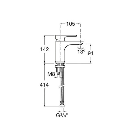 Roca L20 - Mitigeur de lavabo, Cold Start, chrome A5A3K09C00