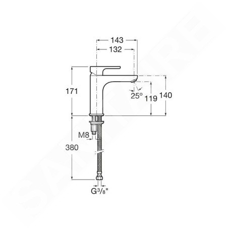 Roca L20 - Mitigeur de lavabo, Cold Start, chrome A5A3B09C00